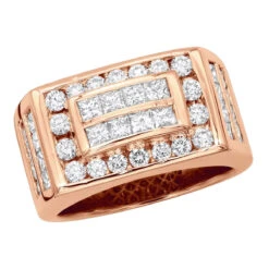 18K White Gold Men's Round & Princess Diamonds Ring 2.66ct 12 18K White Gold Men's Round & Princess Diamonds Ring 2.66ct -H'Hen Sale Store 18k gold mens round princess diamonds ring 266ct p 31651 ro