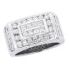 18K White Gold Men's Round & Princess Diamonds Ring 2.66ct -H'Hen Sale Store 18k gold mens round princess diamonds ring 266ct p 31651 wh