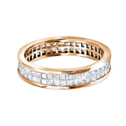 Thin 18K White Gold Princess Diamond Eternity Ring 1.29ct -H'Hen Sale Store 18k gold princess diamond eternity ring 129ct p 6999 ro