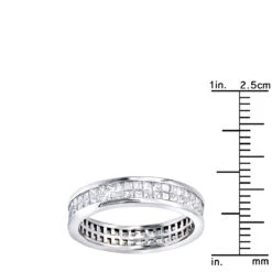 Thin 18K White Gold Princess Diamond Eternity Ring 1.29ct -H'Hen Sale Store 18k gold princess diamond eternity ring 129ct p 6999 rulerwh