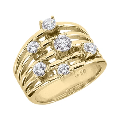 18K White Gold Right Hand Diamond Ladies Ring 0.95ct 4 18K White Gold Right Hand Diamond Ladies Ring 0.95ct - Image 2