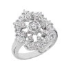 18K White Gold Right Hand Diamond Ladies Ring 1.25ct