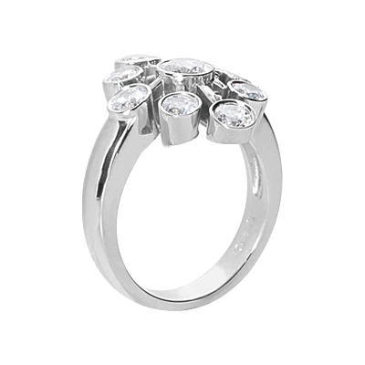 18K White Gold Right Hand Diamond Ladies Ring 1.30ct 5 18K White Gold Right Hand Diamond Ladies Ring 1.30ct - Image 3
