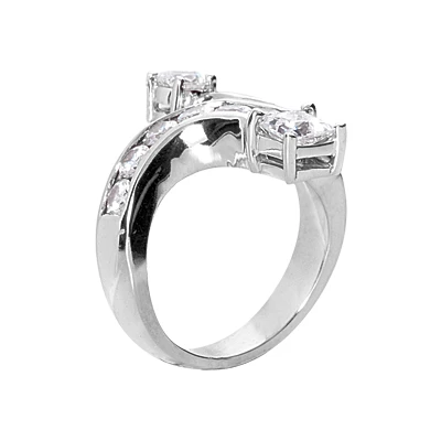 18K White Gold Right Hand Diamond Ladies Ring 1.47ct 5 18K White Gold Right Hand Diamond Ladies Ring 1.47ct - Image 3