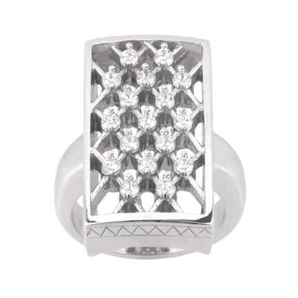 18K White Gold Right Hand Ladies Diamond Ring 0.51ct 3 18K White Gold Right Hand Ladies Diamond Ring 0.51ct