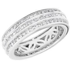 14K Rose Gold Round Baguette Diamond Eternity Ring 2.01ct 1/4 In (6mm) -H'Hen Sale Store 18k gold round baguette diamond eternity ring 201ct p 6326 wh