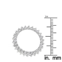 1 Carat Round Diamond Circle Of Love Pendant For Women 18K Yellow Gold -H'Hen Sale Store 18k gold round diamond circle of love pendant for women 1 carat rulerwh 1