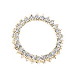 1 Carat Round Diamond Circle Of Love Pendant For Women 18K Yellow Gold