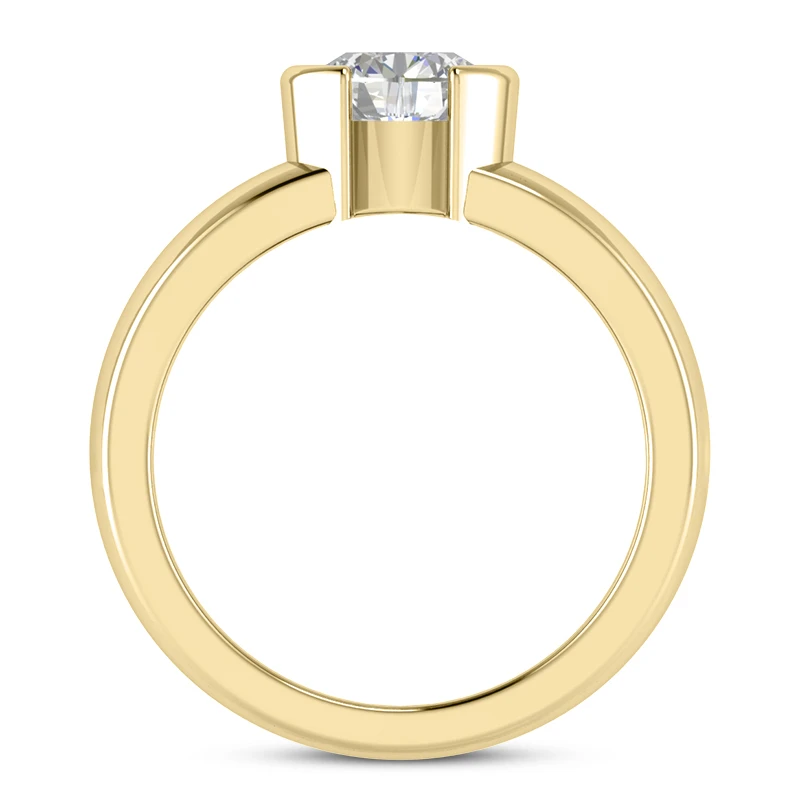 Designer 18K White Gold Engagement Ring With Bezel Set Round Diamond 0.75ct 10 Designer 18K White Gold Engagement Ring With Bezel Set Round Diamond 0.75ct - Image 8