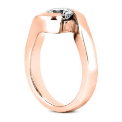 18K White Gold Round Diamond Engagement Ring 0.75ct 9.3mm -H'Hen Sale Store 18k gold round diamond engagement ring 075ct p 33806 back rose 20220426