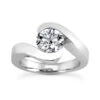 18K White Gold Round Diamond Engagement Ring 0.75ct 9.3mm -H'Hen Sale Store 18k gold round diamond engagement ring 075ct p 33806 white 20220420 20220426
