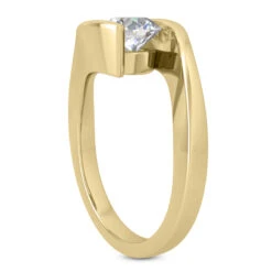 18K White Gold Round Diamond Engagement Ring 0.75ct 1.6mm -H'Hen Sale Store 18k gold round diamond engagement ring 075ct p 34060 back yellow 20220426