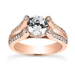 18K White Gold Round Diamond Engagement Ring 1.22ct -H'Hen Sale Store 18k gold round diamond engagement ring 122ct p 34648 rose 20220426
