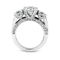 18K White Gold Round Diamond Engagement Ring 1.73ct 3.6mm -H'Hen Sale Store 18k gold round diamond engagement ring 173ct p 34666 additional white