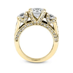 18K White Gold Round Diamond Engagement Ring 1.73ct 3.6mm -H'Hen Sale Store 18k gold round diamond engagement ring 173ct p 34666 additional yellow