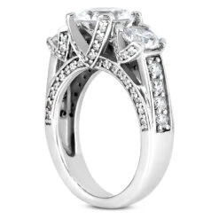18K White Gold Round Diamond Engagement Ring 1.73ct 3.6mm -H'Hen Sale Store 18k gold round diamond engagement ring 173ct p 34666 back white 20220426