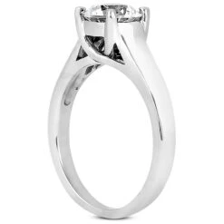 18K White Gold Round Diamond Engagement Ring Set 0.75ct Band: 2.5mm, Eng.: 3.7mm -H'Hen Sale Store 18k gold round diamond engagement ring set 075ct p 30067 additional white