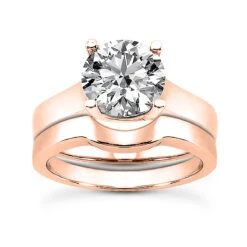 18K White Gold Round Diamond Engagement Ring Set 0.75ct Band: 2.5mm, Eng.: 3.7mm -H'Hen Sale Store 18k gold round diamond engagement ring set 075ct p 30067 rose 20220426