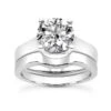 18K White Gold Round Diamond Engagement Ring Set 0.75ct Band: 2.5mm, Eng.: 3.7mm -H'Hen Sale Store 18k gold round diamond engagement ring set 075ct p 30067 white 20220426