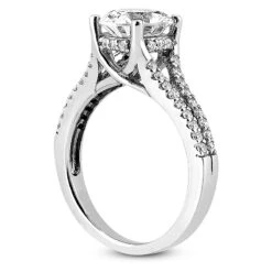 18K White Gold Round Diamond Engagement Ring Set 1.20ct Band: 1.5mm, Eng.: 2.6mm -H'Hen Sale Store 18k gold round diamond engagement ring set 120ct p 29917 additional white