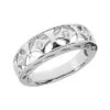 18K White Gold Round Diamond Ladies Ring 0.10ct 6.3mm