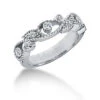 18K White Gold Round Diamond Ladies Ring 0.16ct