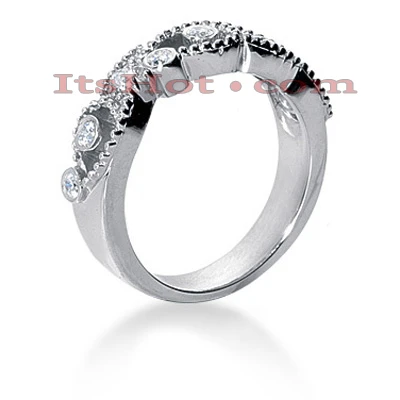 18K White Gold Round Diamond Ladies Ring 0.16ct 4 18K White Gold Round Diamond Ladies Ring 0.16ct - Image 2