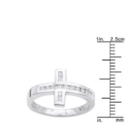 18K White Gold Round Diamond Ladies Ring 0.28ct -H'Hen Sale Store 18k gold round diamond ladies ring 028ct p 32132 rulerwh