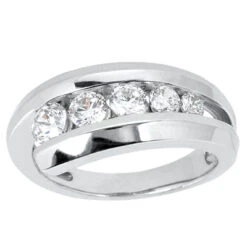 18K White Gold Round Diamond Ladies Ring 0.31ct