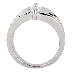 18K White Gold Round Diamond Ladies Ring 0.50ct 8.3mm -H'Hen Sale Store 18k gold round diamond ladies ring 050ct p 32226 additional white