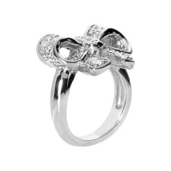 18K White Gold Round Diamond Ladies Ring 0.58ct 5.7mm -H'Hen Sale Store 18k gold round diamond ladies ring 058ct p 32938 back white 20220426