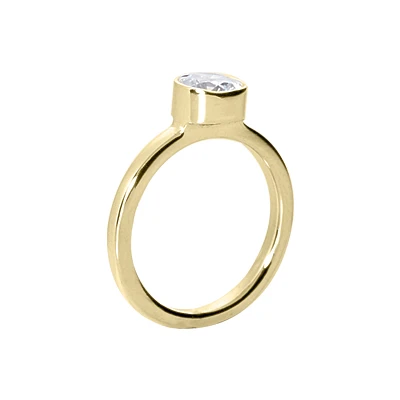 Thin 18K White Gold Round Diamond Ladies Ring 0.60ct 2.1mm 6 Thin 18K White Gold Round Diamond Ladies Ring 0.60ct 2.1mm - Image 4