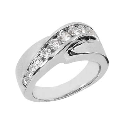 18K White Gold Round Diamond Ladies Ring 0.80ct 7.7mm 3 18K White Gold Round Diamond Ladies Ring 0.80ct 7.7mm