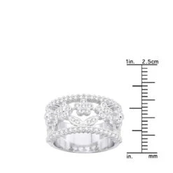 18K White Gold Round Diamond Ladies Ring 0.82ct 12.8mm 17 18K White Gold Round Diamond Ladies Ring 0.82ct 12.8mm -H'Hen Sale Store 18k gold round diamond ladies ring 082ct p 32552 ruler