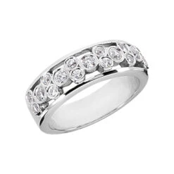 18K White Gold Round Diamond Ladies Ring 0.84ct 6.8mm -H'Hen Sale Store 18k gold round diamond ladies ring 084ct p 32386 back white 20220426