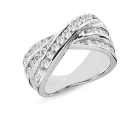 18K White Gold Round Diamond Ladies Ring 1.19ct