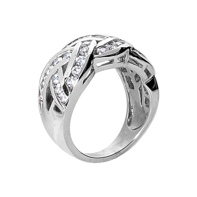 18K White Gold Round Diamond Ladies Ring 1.20ct 10.1mm 5 18K White Gold Round Diamond Ladies Ring 1.20ct 10.1mm - Image 3