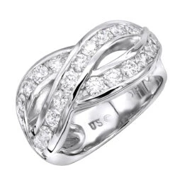 18K White Gold Round Diamond Ladies Ring 1.54ct