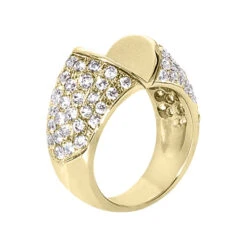 18K White Gold Round Diamond Ladies Ring 1.70ct -H'Hen Sale Store 18k gold round diamond ladies ring 170ct p 32964 back yellow 20220426