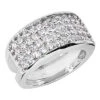 18K White Gold Round Diamond Ladies Ring 1.76ct 10.8mm