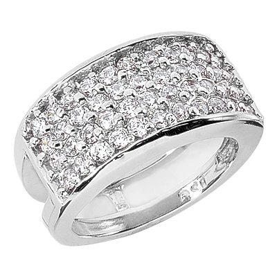 18K White Gold Round Diamond Ladies Ring 1.76ct 10.8mm 3 18K White Gold Round Diamond Ladies Ring 1.76ct 10.8mm