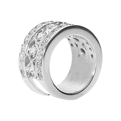 18K White Gold Round Diamond Ladies Ring 1.83ct 11.3mm 5 18K White Gold Round Diamond Ladies Ring 1.83ct 11.3mm - Image 3