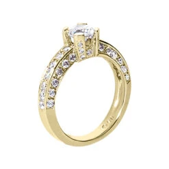 18K White Gold Round Diamond Ladies Ring 1.83ct 4.1mm -H'Hen Sale Store 18k gold round diamond ladies ring 183ct p 32796 back yellow 20220420 20220426