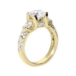Thin 18K White Gold Round Diamond Ladies Ring 2.43ct 9 Thin 18K White Gold Round Diamond Ladies Ring 2.43ct -H'Hen Sale Store 18k gold round diamond ladies ring 243ct p 32914 back yellow 20220420 20220426
