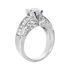 18K White Gold Round Diamond Ladies Ring 2.52ct 8.5mm -H'Hen Sale Store 18k gold round diamond ladies ring 252ct p 32924 back white 20220426