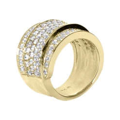 18K White Gold Round Diamond Ladies Ring 2.90ct -H'Hen Sale Store 18k gold round diamond ladies ring 290ct p 32676 back yellow 20220420 20220426