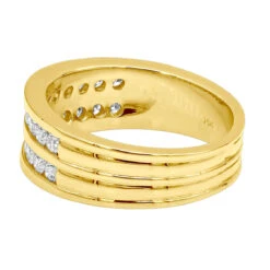 18K Rose Gold Round Diamond Men's Wedding Band 1.32ct -H'Hen Sale Store 18k gold round diamond mens wedding band 132ct p 31353 backye