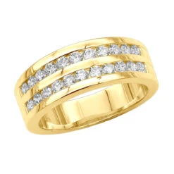 18K Rose Gold Round Diamond Men's Wedding Band 1.32ct -H'Hen Sale Store 18k gold round diamond mens wedding band 132ct p 31353 ye