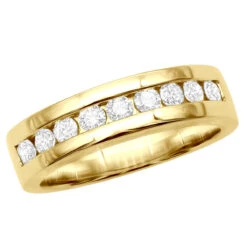 18K White Gold Round Diamond Men's Wedding Ring 1.08ct -H'Hen Sale Store 18k gold round diamond mens wedding ring 108ct p 31197 yellow 20220420 20220426 20221027