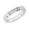 18K White Gold Round Diamond Men's Wedding Ring 2ct